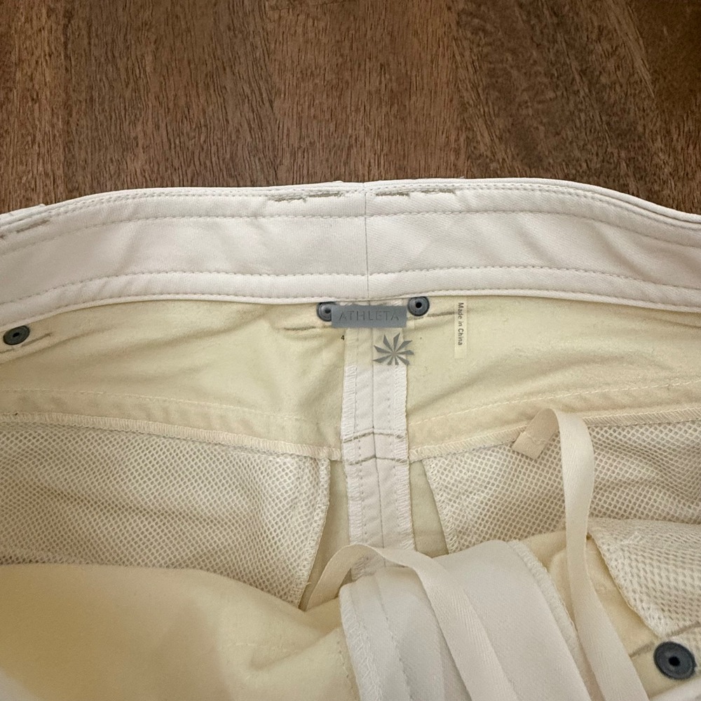 Athleta Womens Active Skort Off White Cream Zipper Pockets Hiking Mini Skirt 4 - Picture 3 of 3